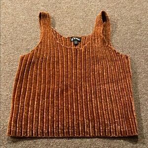 Art Class Orange Ribbed Crop Tank Top